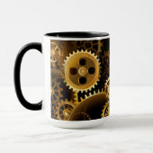 Naadloze Steampunk Brass Gears Mok (Links)