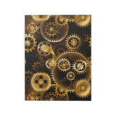 Naadloze Steampunk Brass Gears Notitieblok (Linkerzijde)