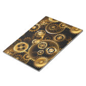 Naadloze Steampunk Brass Gears Notitieblok (Schuin)