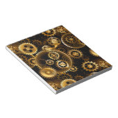 Naadloze Steampunk Brass Gears Notitieblok (Schuin)