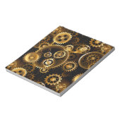 Naadloze Steampunk Brass Gears Notitieblok (Linkerzijde)