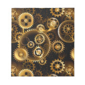 Naadloze Steampunk Brass Gears Notitieblok (Voorkant)