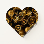 Naadloze Steampunk Brass Gears Notitieboek (Achterkant)
