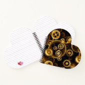 Naadloze Steampunk Brass Gears Notitieboek (Binnen)