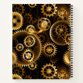 Naadloze Steampunk Brass Gears Notitieboek (Achterkant)