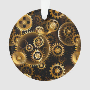 Naadloze Steampunk Brass Gears Ornament