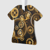 Naadloze Steampunk Brass Gears Ornament (voorkant)