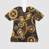 Naadloze Steampunk Brass Gears Ornament (achterkant)