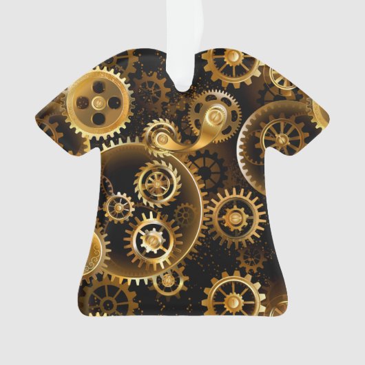 Naadloze Steampunk Brass Gears Ornament (voorkant)