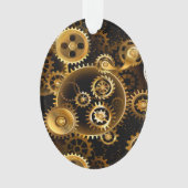 Naadloze Steampunk Brass Gears Ornament (voorkant)
