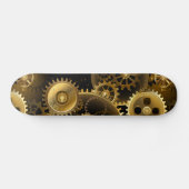 Naadloze Steampunk Brass Gears Persoonlijk Skateboard (Horizontaal)