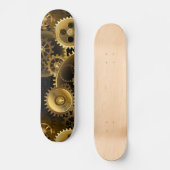 Naadloze Steampunk Brass Gears Persoonlijk Skateboard (Voorkant)
