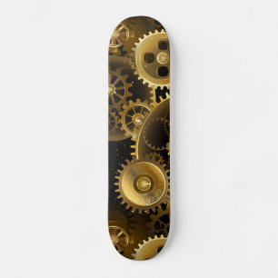 Naadloze Steampunk Brass Gears Persoonlijk Skateboard