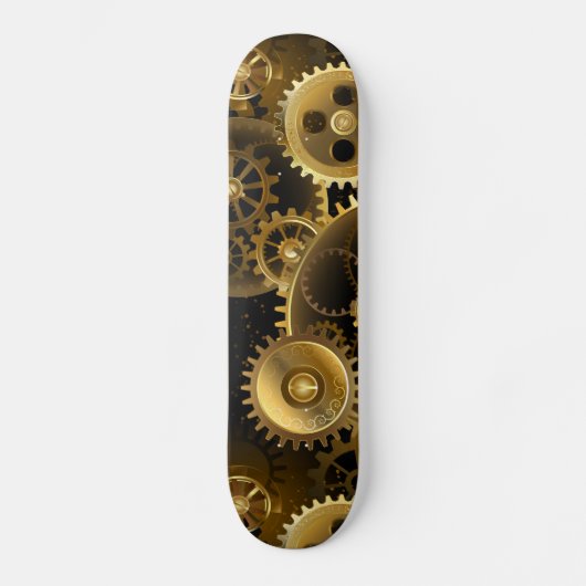 Naadloze Steampunk Brass Gears Persoonlijk Skateboard (Voorkant)