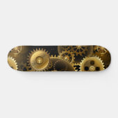 Naadloze Steampunk Brass Gears Persoonlijk Skateboard (Horizontaal)