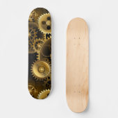 Naadloze Steampunk Brass Gears Persoonlijk Skateboard (Voorkant)