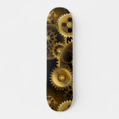 Naadloze Steampunk Brass Gears Persoonlijk Skateboard (Voorkant)