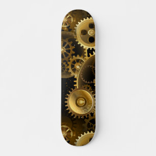 Naadloze Steampunk Brass Gears Persoonlijk Skateboard
