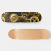 Naadloze Steampunk Brass Gears Persoonlijk Skateboard (Horizontaal)