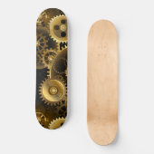 Naadloze Steampunk Brass Gears Persoonlijk Skateboard (Voorkant)