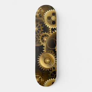 Naadloze Steampunk Brass Gears Persoonlijk Skateboard