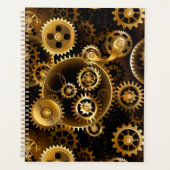 Naadloze Steampunk Brass Gears Planner (Voorkant)