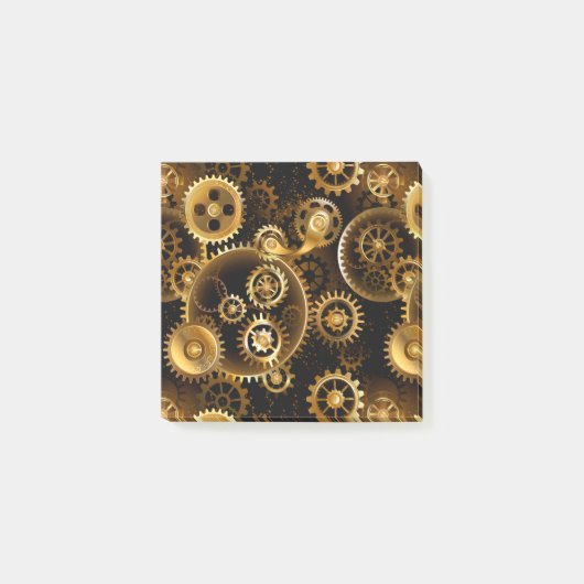 Naadloze Steampunk Brass Gears Post-it® Notes (Voorkant)