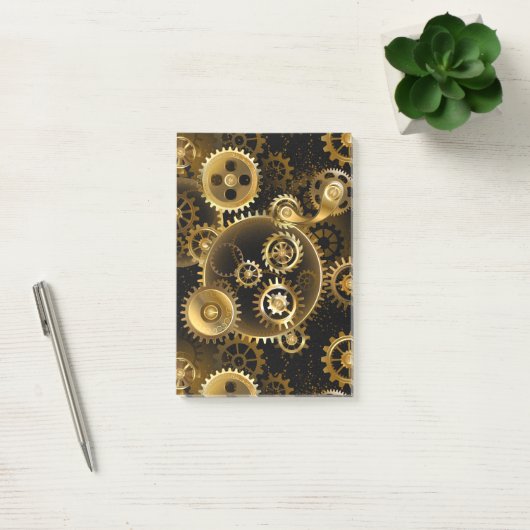 Naadloze Steampunk Brass Gears Post-it® Notes (Kantoor)