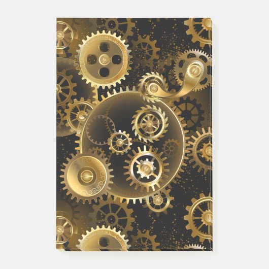Naadloze Steampunk Brass Gears Post-it® Notes (Voorkant)