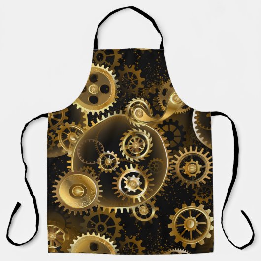 Naadloze Steampunk Brass Gears Schort (Voorkant)