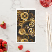 Naadloze Steampunk Brass Gears Servet (Insitu)