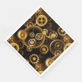 Naadloze Steampunk Brass Gears Servet (Hoek)