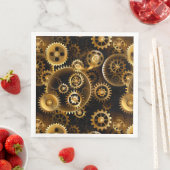Naadloze Steampunk Brass Gears Servet (Insitu)