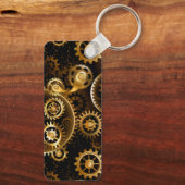 Naadloze Steampunk Brass Gears Sleutelhanger (Achterkant)
