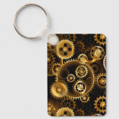 Naadloze Steampunk Brass Gears Sleutelhanger (Voorkant)