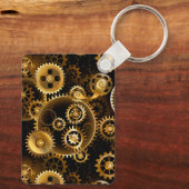 Naadloze Steampunk Brass Gears Sleutelhanger (Achterkant)