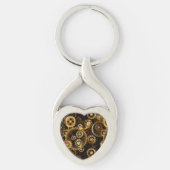 Naadloze Steampunk Brass Gears Sleutelhanger (Voorkant)