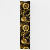 Naadloze Steampunk Brass Gears Spandoek (Verticaal)