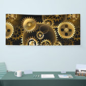 Naadloze Steampunk Brass Gears Spandoek (Beurs)
