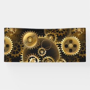 Naadloze Steampunk Brass Gears Spandoek