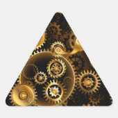 Naadloze Steampunk Brass Gears Sticker (Voorkant)