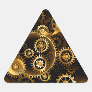 Naadloze Steampunk Brass Gears Sticker