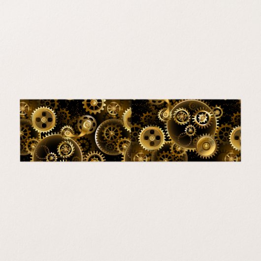 Naadloze Steampunk Brass Gears Visitekaartje (Buitenkant ongevouwen)