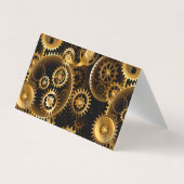 Naadloze Steampunk Brass Gears Visitekaartje (Achterkant)