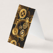 Naadloze Steampunk Brass Gears Visitekaartje (Voorkant)