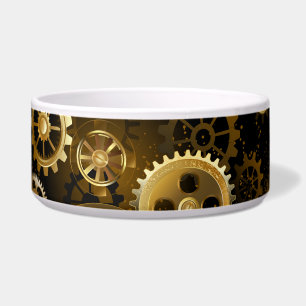Naadloze Steampunk Brass Gears Voerbakje