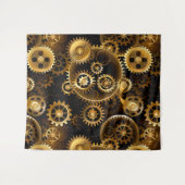 Naadloze Steampunk Brass Gears Wandkleed (Voorkant (horizontaal))