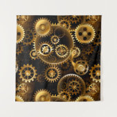 Naadloze Steampunk Brass Gears Wandkleed (Voorkant (horizontaal))