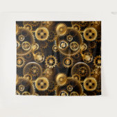 Naadloze Steampunk Brass Gears Wandkleed (Voorkant (horizontaal))