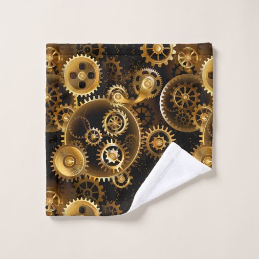 Naadloze Steampunk Brass Gears Washandje (Wasdoekje)